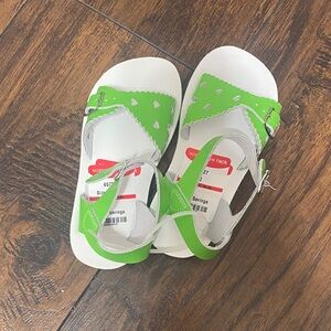 NOR Green and White Kids Sandals